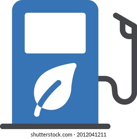 icono de color de glifo vectorial de biocombustible