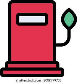 biofuel vector line colour icon