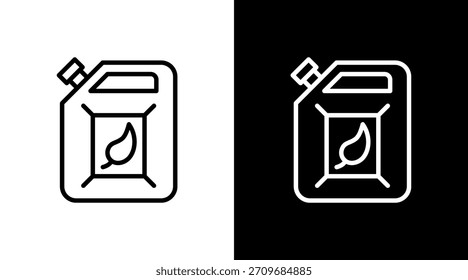 Biofuel White Icon Set Design