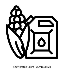biofuels natural line icon vector. biofuels natural sign. isolated contour symbol black illustration