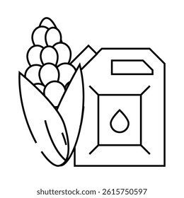 biofuels natural line icon vector. biofuels natural sign. isolated contour symbol black illustration