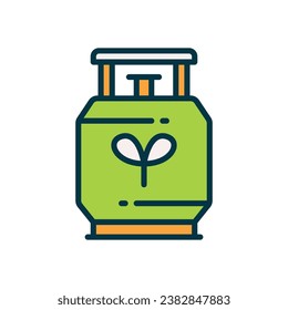 icono de color lleno de biogás. icono vector para tu sitio web, móvil, presentación y diseño de logotipo.