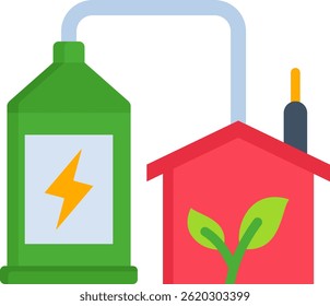 Icono de biogás Ilustración vectorial plana