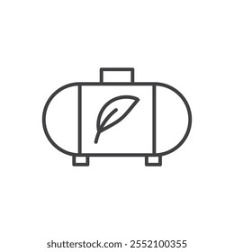 Icono de biogás. Icono de Vector de estilo de línea.