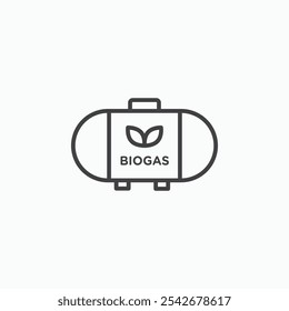 Biogas icon set in black color