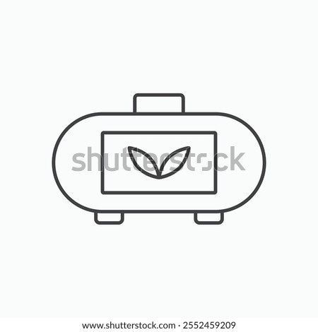 Biogas icon set in blackthin line style.