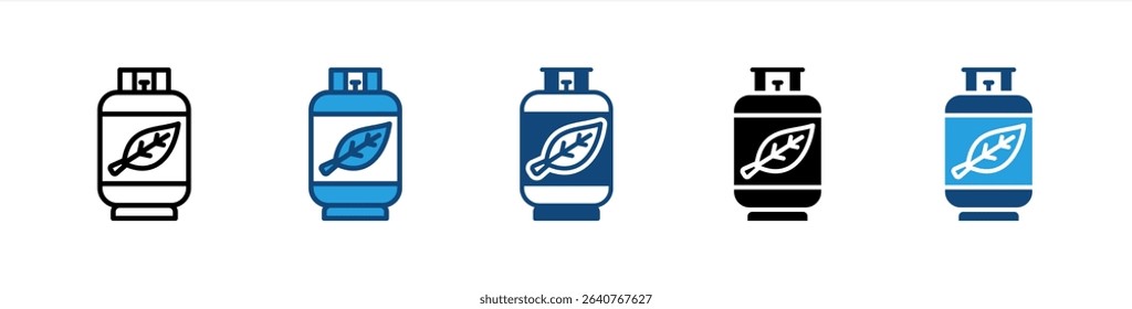 Biogas icon sheet multiple style collection