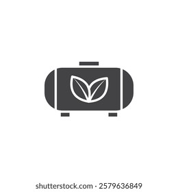 Biogas icon Simple thin line flat symbol