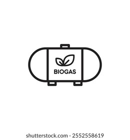 Ícone de biogás Contorno fino simples