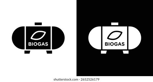 Biogas icon symbol collection. Flat vector stock illustration.