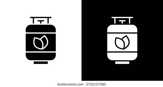 Ilustración vectorial de iconos de biogás - iconos de vectores de estilo negro de alta calidad