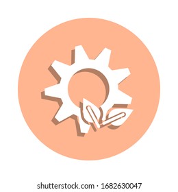 Biogas, icono de placa. Glifo simple, vector plano de iconos ecológicos para ui y ux, sitio web o aplicación móvil