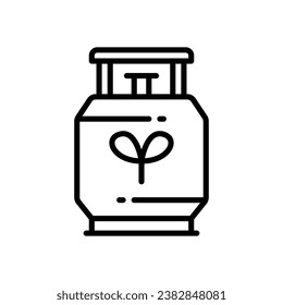 icono de línea de biogás. icono vector para tu sitio web, móvil, presentación y diseño de logotipo.