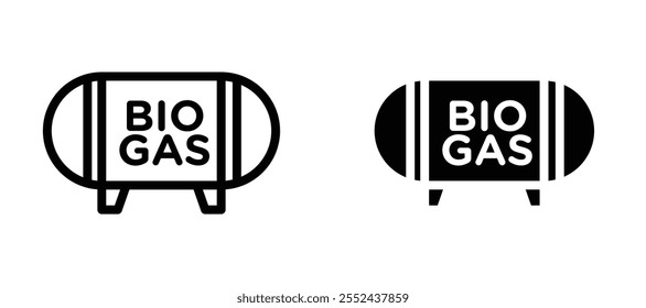 Conjunto de Vector de icono de revestimiento de biogás.