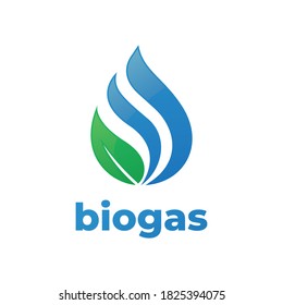 Biogas logo. Oil and gas logo. Industrial or factory design template. Vector illustration