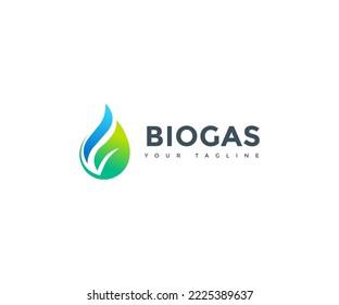 Biogas logo. Oil and gas Vector logo. Industrial or factory design template. 