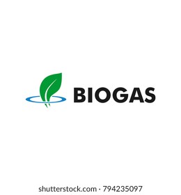 Biogas Logo Template. Green Energy Icon.