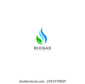 biogas logo vector template design