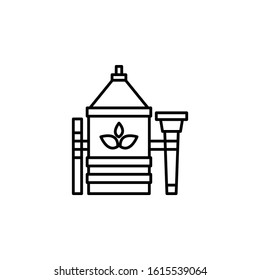 biogas, biogas production line icon. Elements of energy illustration icons. Signs, symbols can be used for web, logo, mobile app, UI, UX