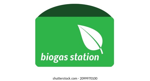  biogas station icon in a vector illustration