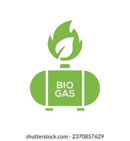 Icono de almacenamiento de biogás: Símbolo de energía ecológica, ambiental y alternativa