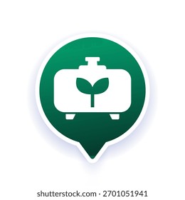 Biogasbehälter, Gasspeicher, Vektorsymbol