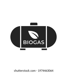 biogas tank icon. gas storage and alternative energy symbol. eco friendly industry. isolated vector image in flat style