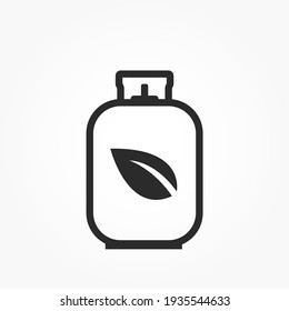 Biogas Tank Line Icon. Eco, Environment And Alternative Energy Symbol. Isolated Vector Image