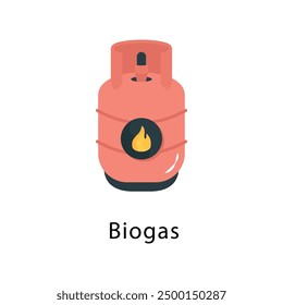 Biogas Vector Flat Icon Design illustration Symbol on White background EPS 10 File 