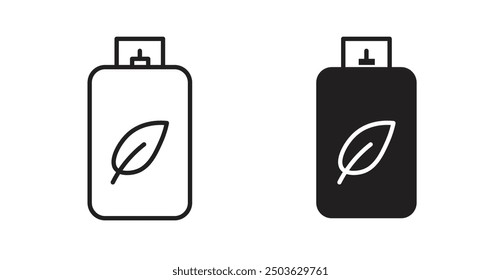 Biogas vector icon in solid and outline style