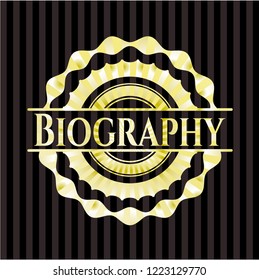 Biography gold shiny badge