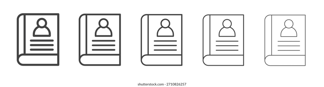 Biografie-Icon-Design, Logo, App, UI. Vektorgrafik, EPS