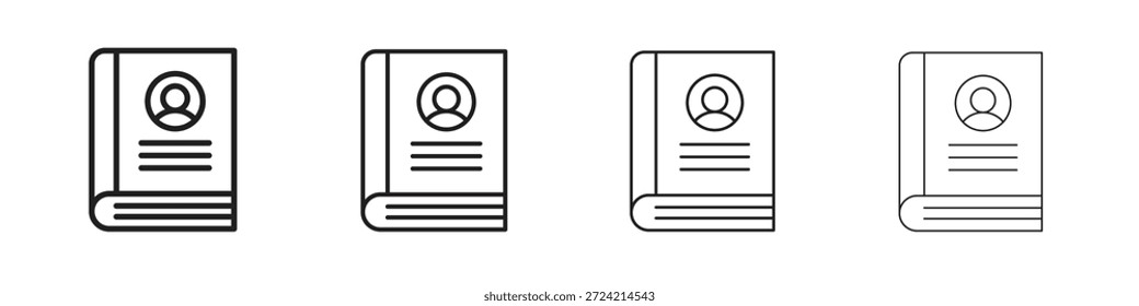 Conjunto de iconos de biografía eps10. ilustración, Vector de símbolo de logotipo Plantilla de pictograma