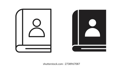 Biography icon symbols. app and web UI solid and line icon, EPS10