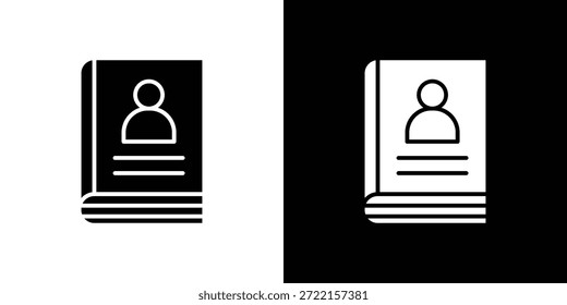 Ilustración vectorial de iconos de biografía - iconos vectoriales de estilo negro de alta calidad