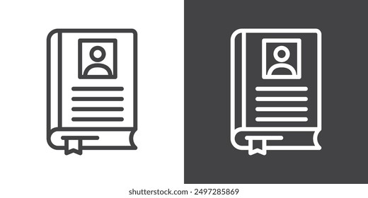 Biography icon vector logo set collection for web app ui