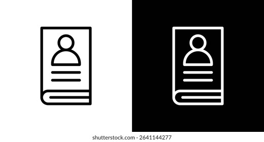 Biography icon vector simple element illustration editable