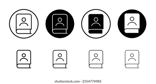 Biography icon web design in vector