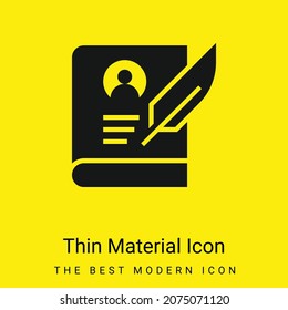 Biography minimal bright yellow material icon