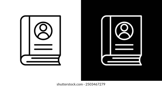 Biography thin line vector icon set.