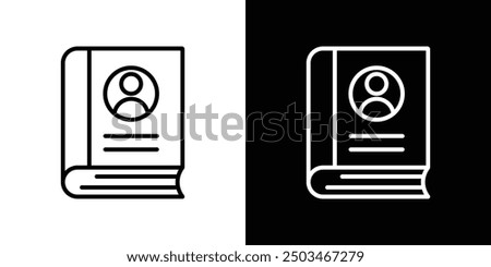 Biography thin line vector icon set.