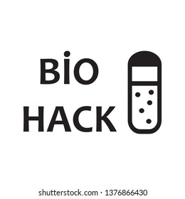 biohacking concept with test tube. vector design illustration