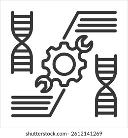 Biohacking Icon Vector Illustration Outline