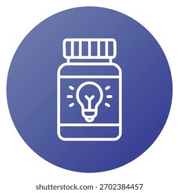 Biohacking, Smart supplements bottle icon
