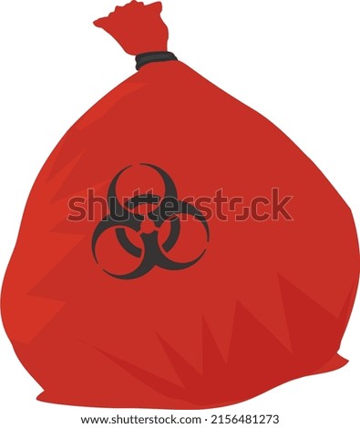 Biohazard bag for infectious waste Vector illustration design