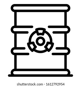 Biohazard barrel icon. Outline biohazard barrel vector icon for web design isolated on white background