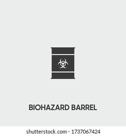 biohazard barrel icon. biohazard barrel vector on gray background