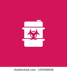 biohazard barrel icon vector. biohazard barrel sign on pink background. biohazard barrel icon for web and app