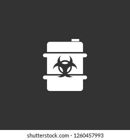 biohazard barrel icon vector. biohazard barrel sign on black background. biohazard barrel icon for web and app