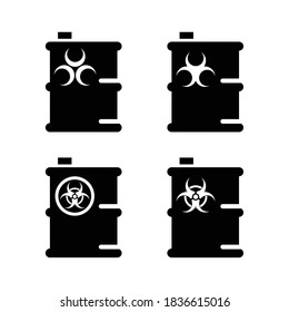 Biohazard barrel icons in eps 8